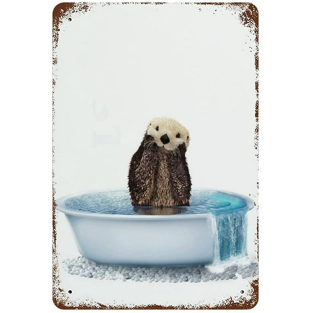 Tin Metal Wall Sign *Top 100* SMALL The Otter